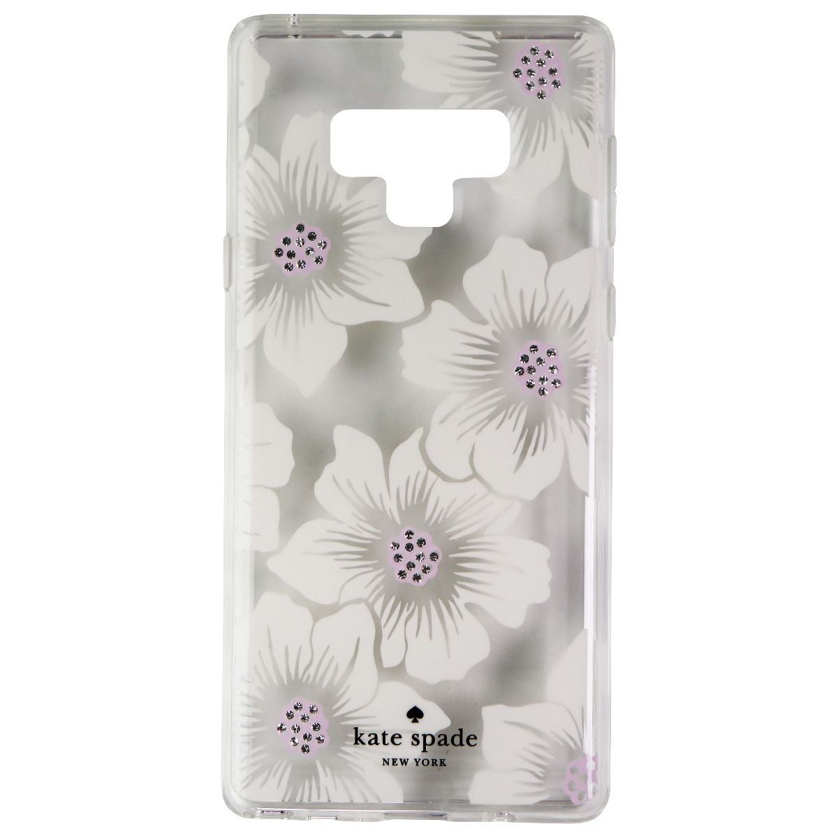 Kate Spade Hardshell Case for Samsung Galaxy Note9 - Clear/Hollyhock Floral/Gems - New - Image 2