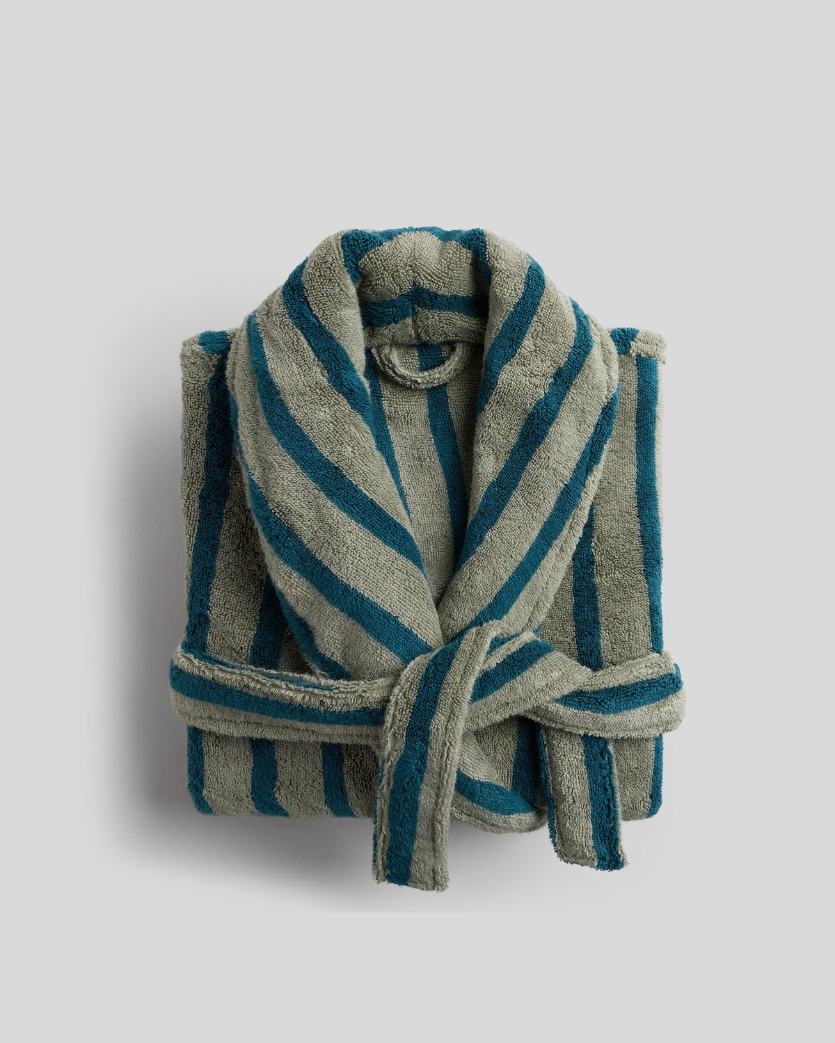 Terry Stripe Robe - FINAL SALE (Moss and Peacock)