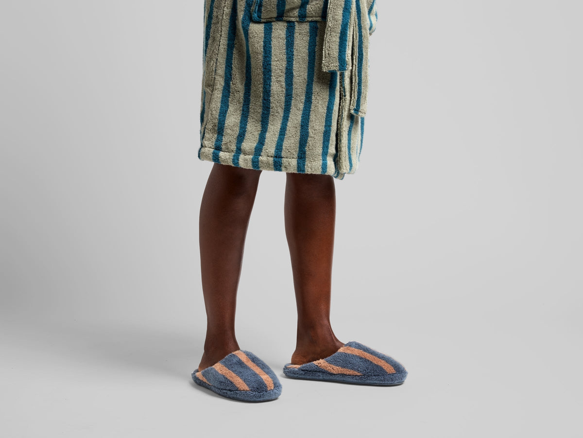 Terry Stripe Slippers - FINAL SALE (Dusk and Adobe) - Image 2