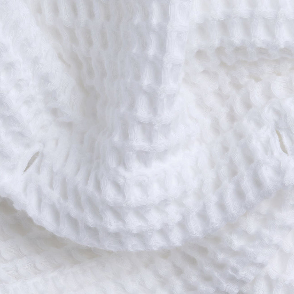 Waffle Shower Curtain (White) - Image 3