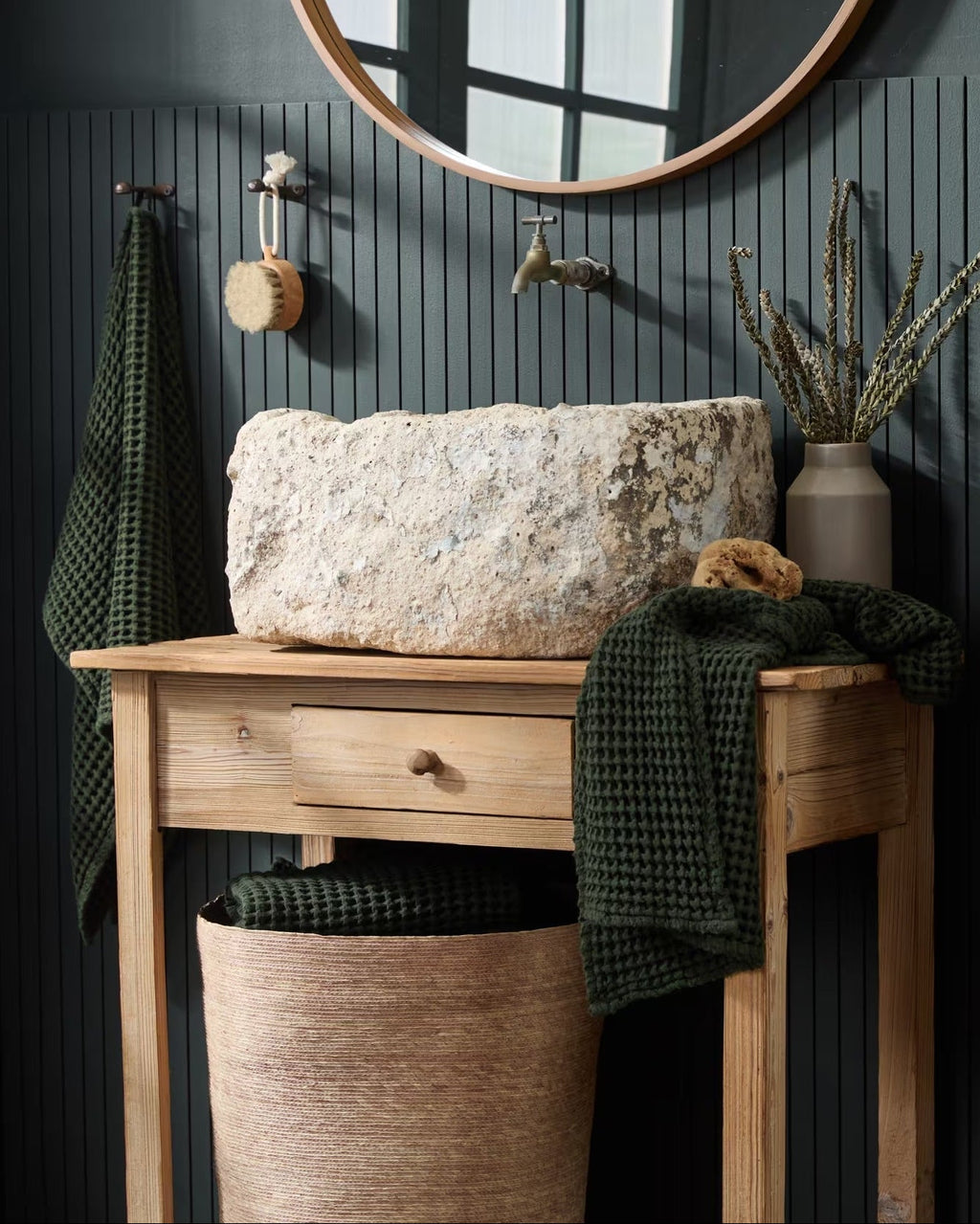 Waffle Towels (Evergreen) - Image 2
