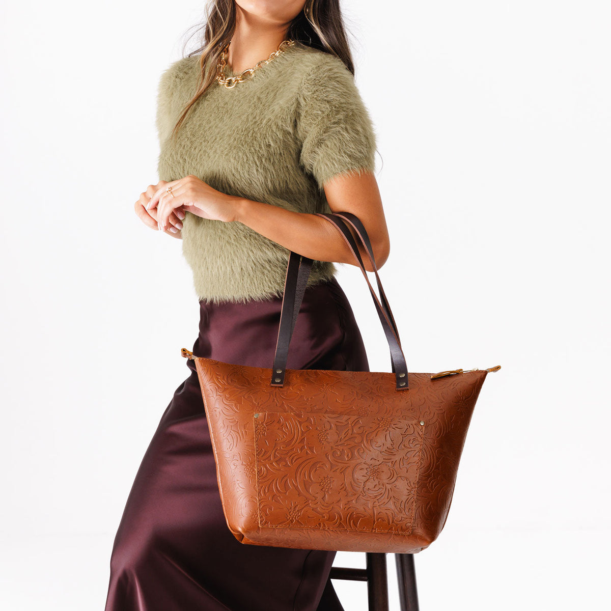 'Almost Perfect' Leather Tote Bag - Image 206